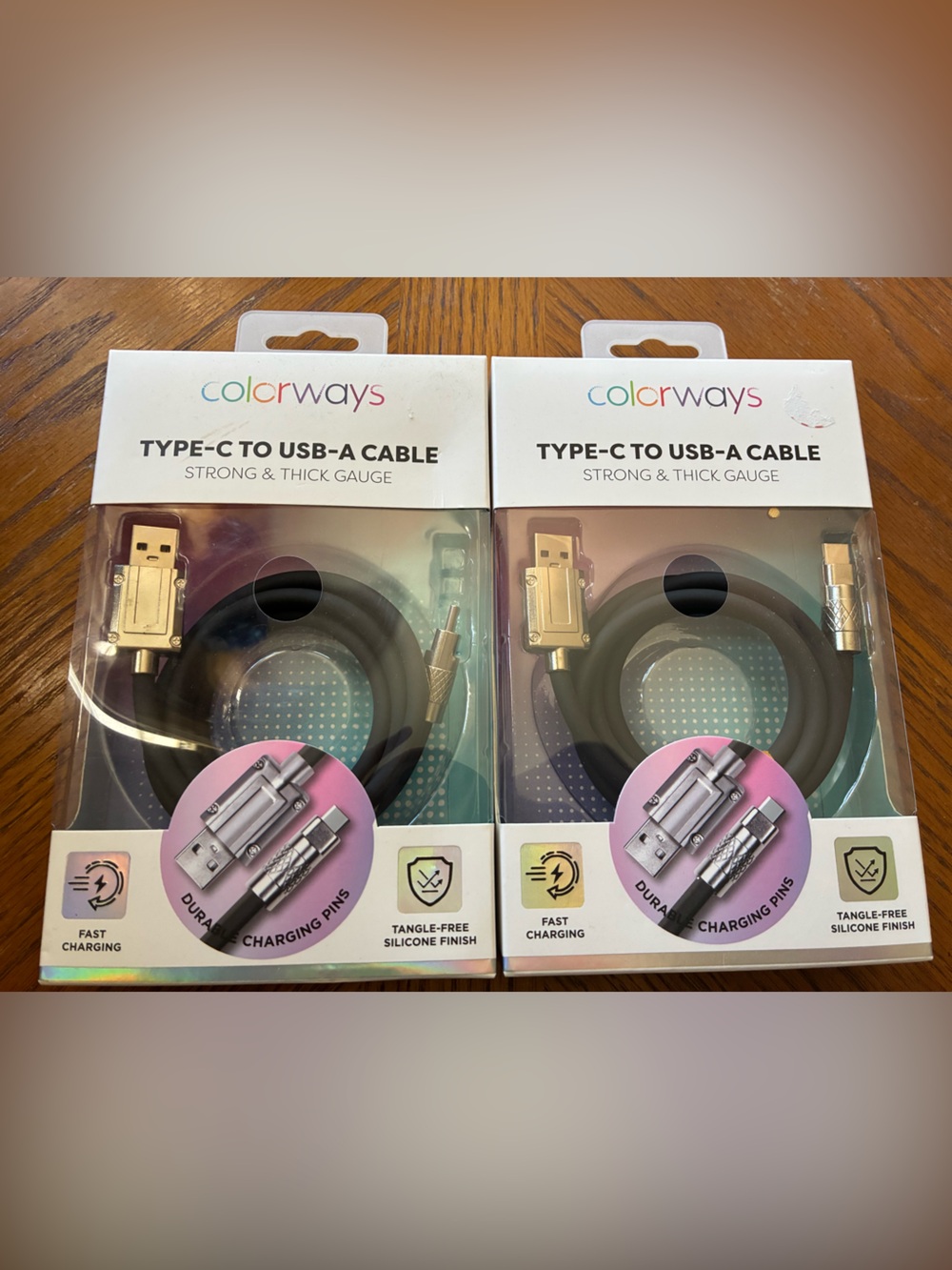 Black Type-C to USB-A Cable - Fast Charging